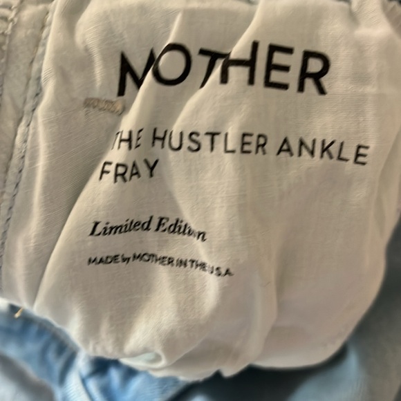 NEW MOTHER The Hustler Ankle Fray Limited Edition Denim Jeans Size 32 - Picture 7 of 9